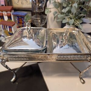 Elegant Silver Chafing Dish Set